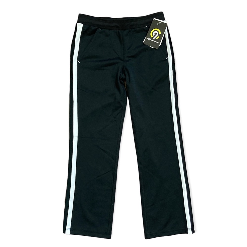 C9 Champion 2 Stripe Warmup Track Bottoms Pants Kid’s Small 6 Black